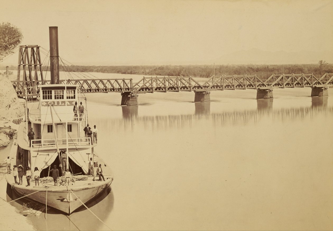Brug over de Colorado Yuma door Carleton Watkins