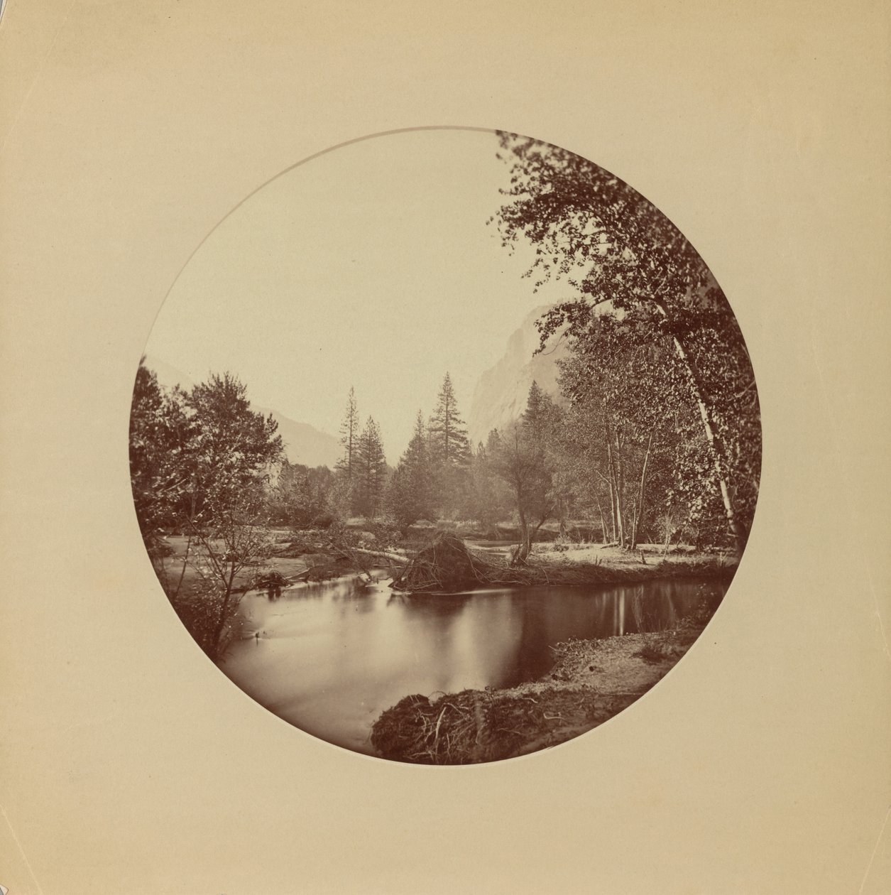 Glacier Point, 3700 ft, Yosemite door Carleton Watkins