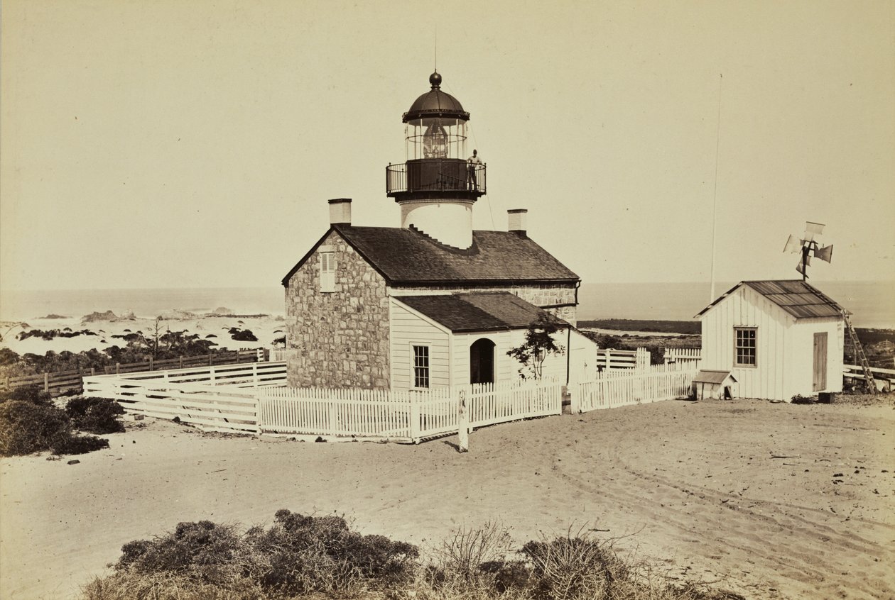 Vuurtoren nabij Monterey door Carleton Watkins