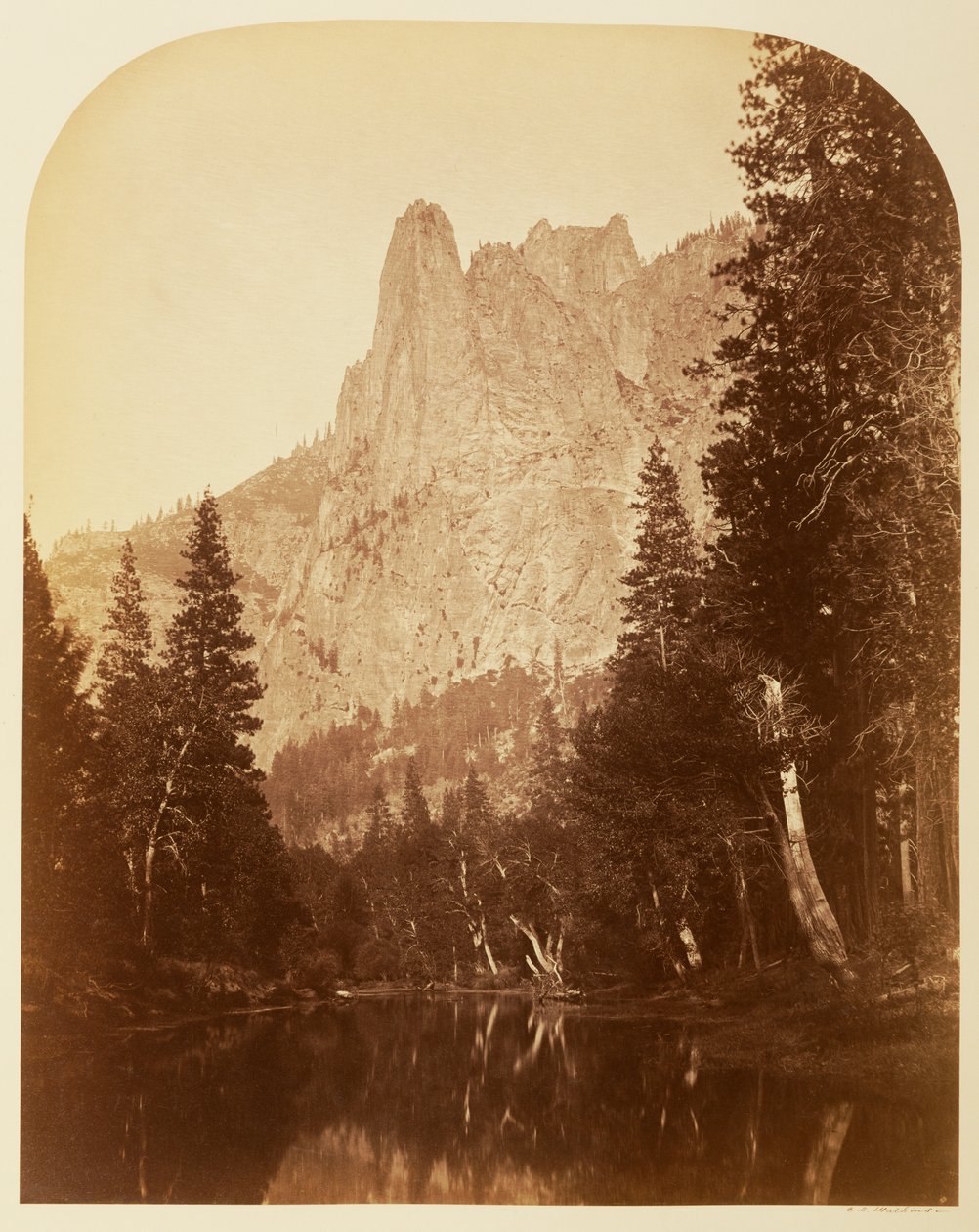 Wachtpost (uitzicht op de vallei), 3270 voet, Yosemite door Carleton Watkins