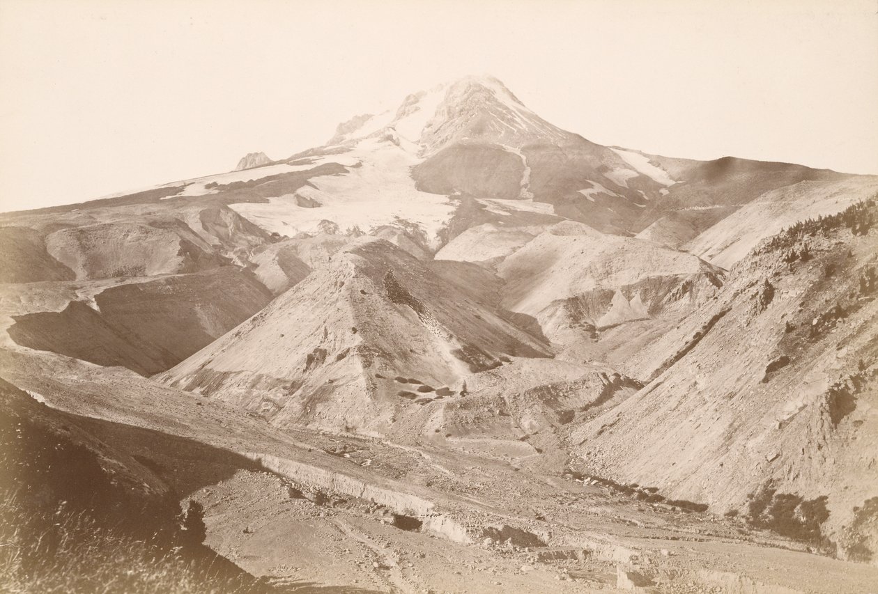 [Top van Mount Hood, Oregon] door Carleton Watkins