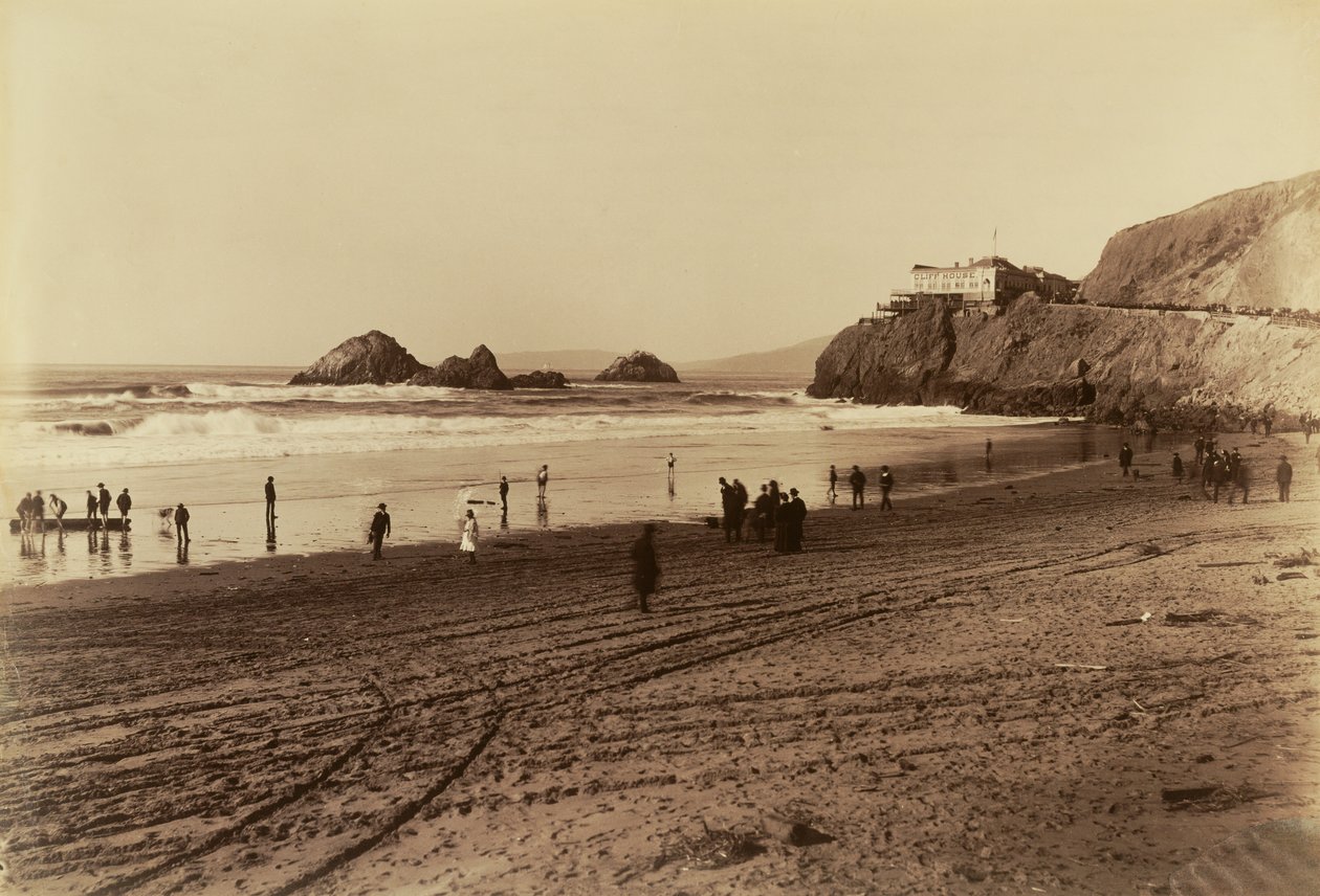 The Cliff House, San Francisco door Carleton Watkins