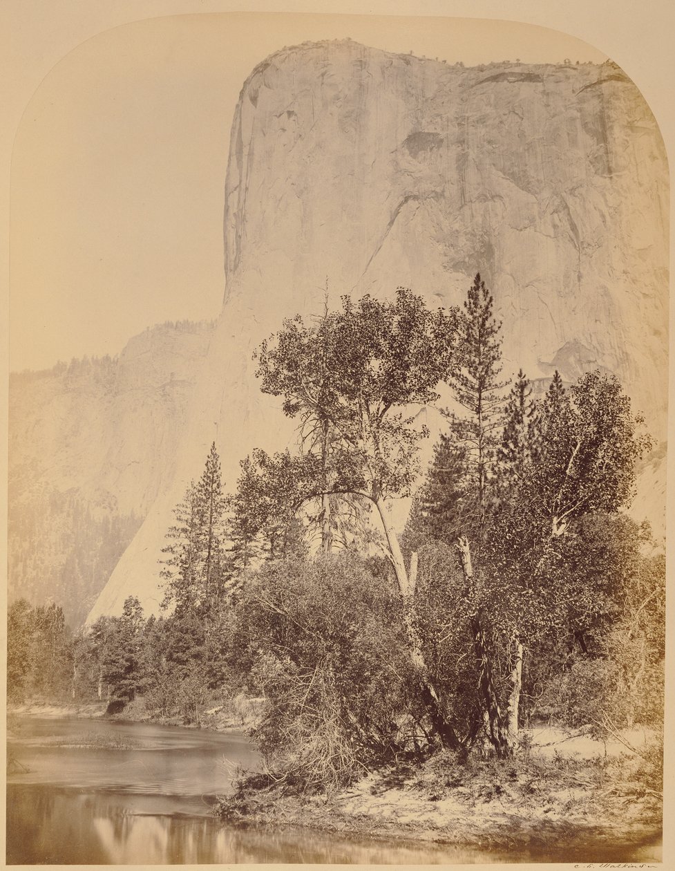 Tutucanula - El Capitan, 3600 voet, Yosemite door Carleton Watkins