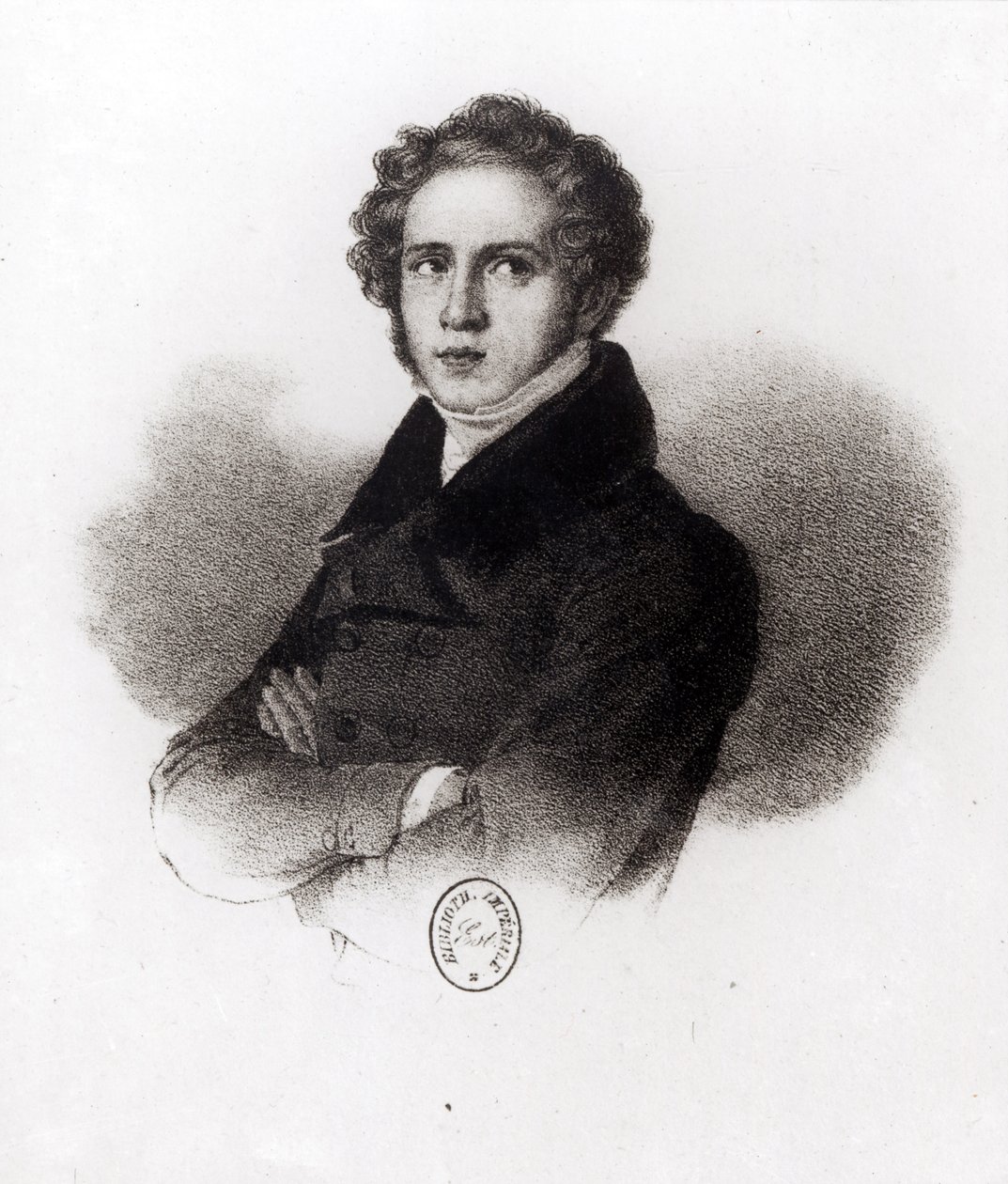 Portret van Vincenzo Bellini, gegraveerd door Alessandro Focosi door Carlo Arienti