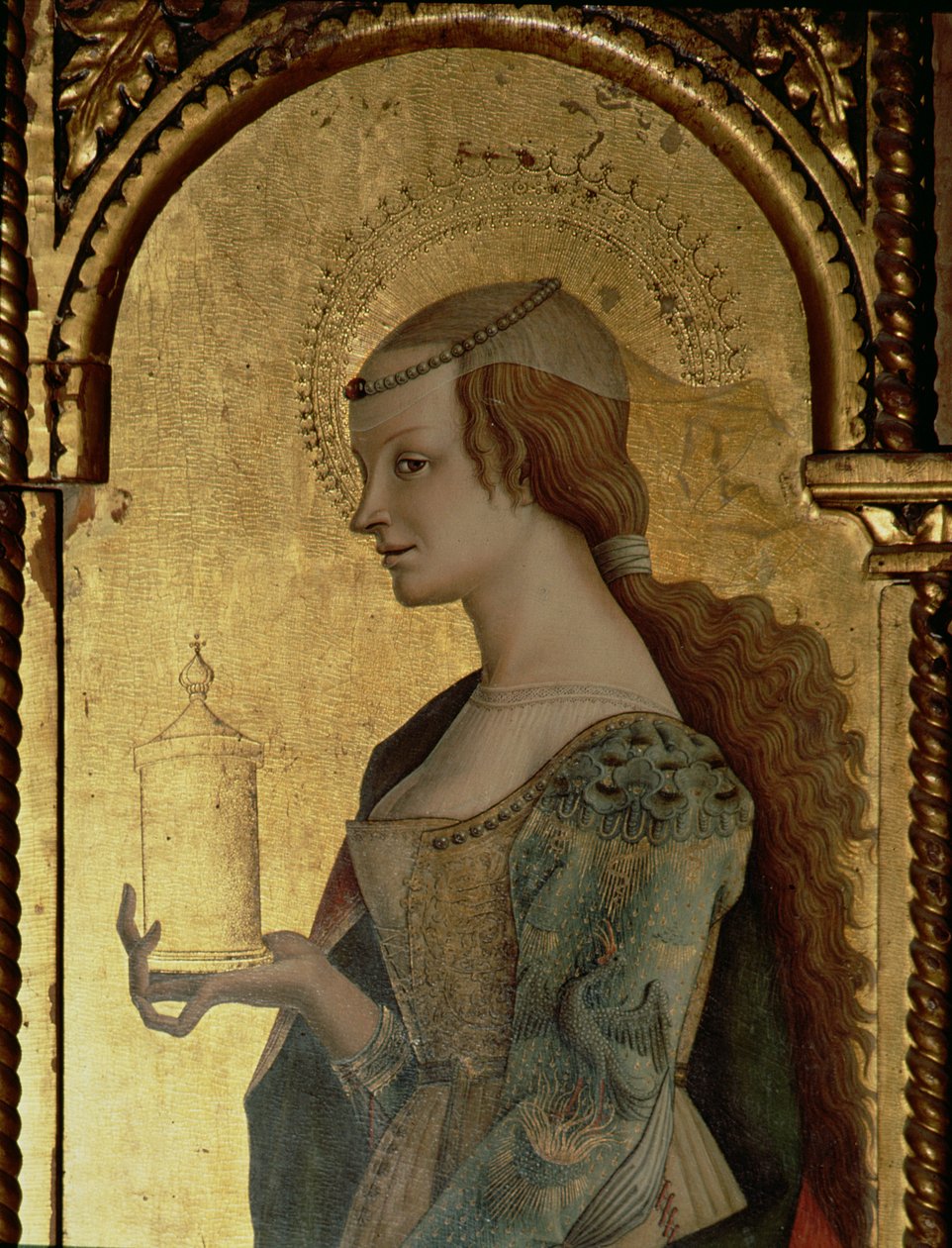 St. Maria Magdalena (detail) door Carlo Crivelli