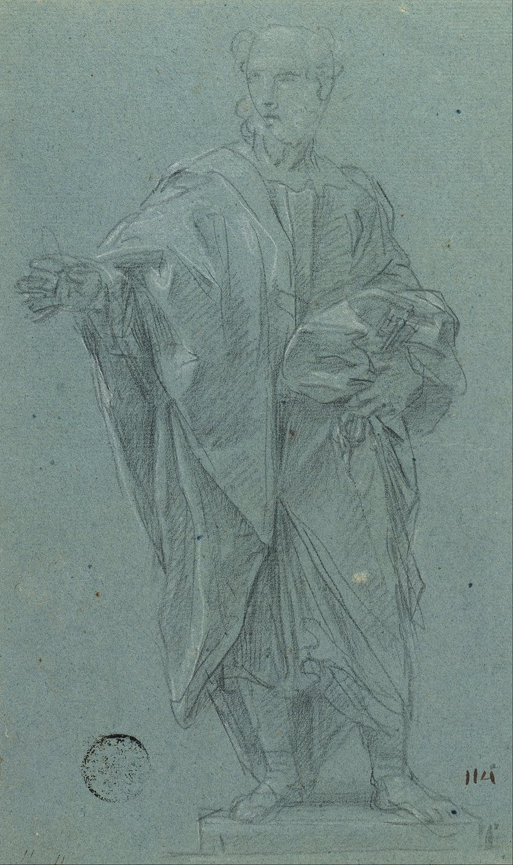 Studie voor een Beeld van de Apostel Petrus door Carlo Maratta or Maratti