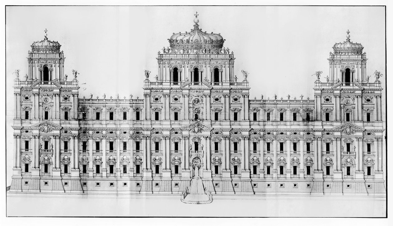 Project voor de oostgevel van het Louvre, uit 