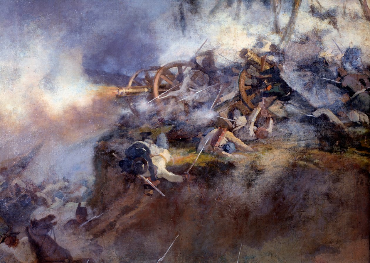 De slag bij San Martino op 24 juni 1859 (detail) door Carlo Ademollo