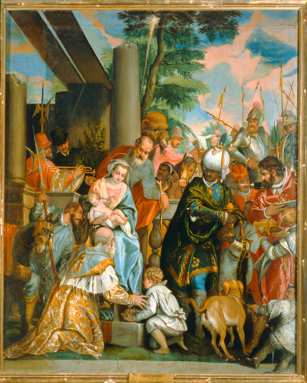 Aanbidding van de Wijzen. 10014560 ... door Carlo Caliari