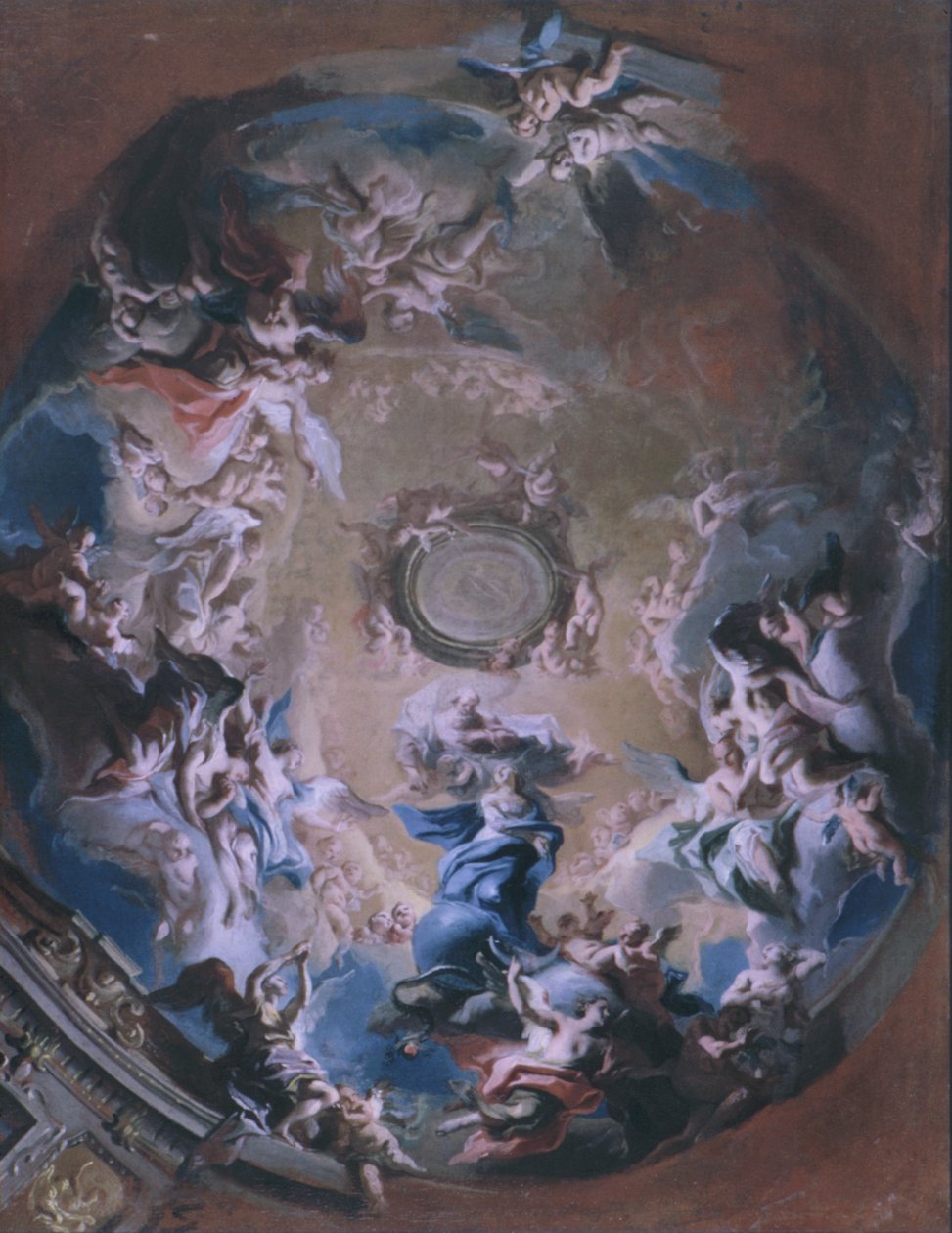 God de Vader ontvangt de Madonna van de Onbevlekte Ontvangenis door Carlo Carlone
