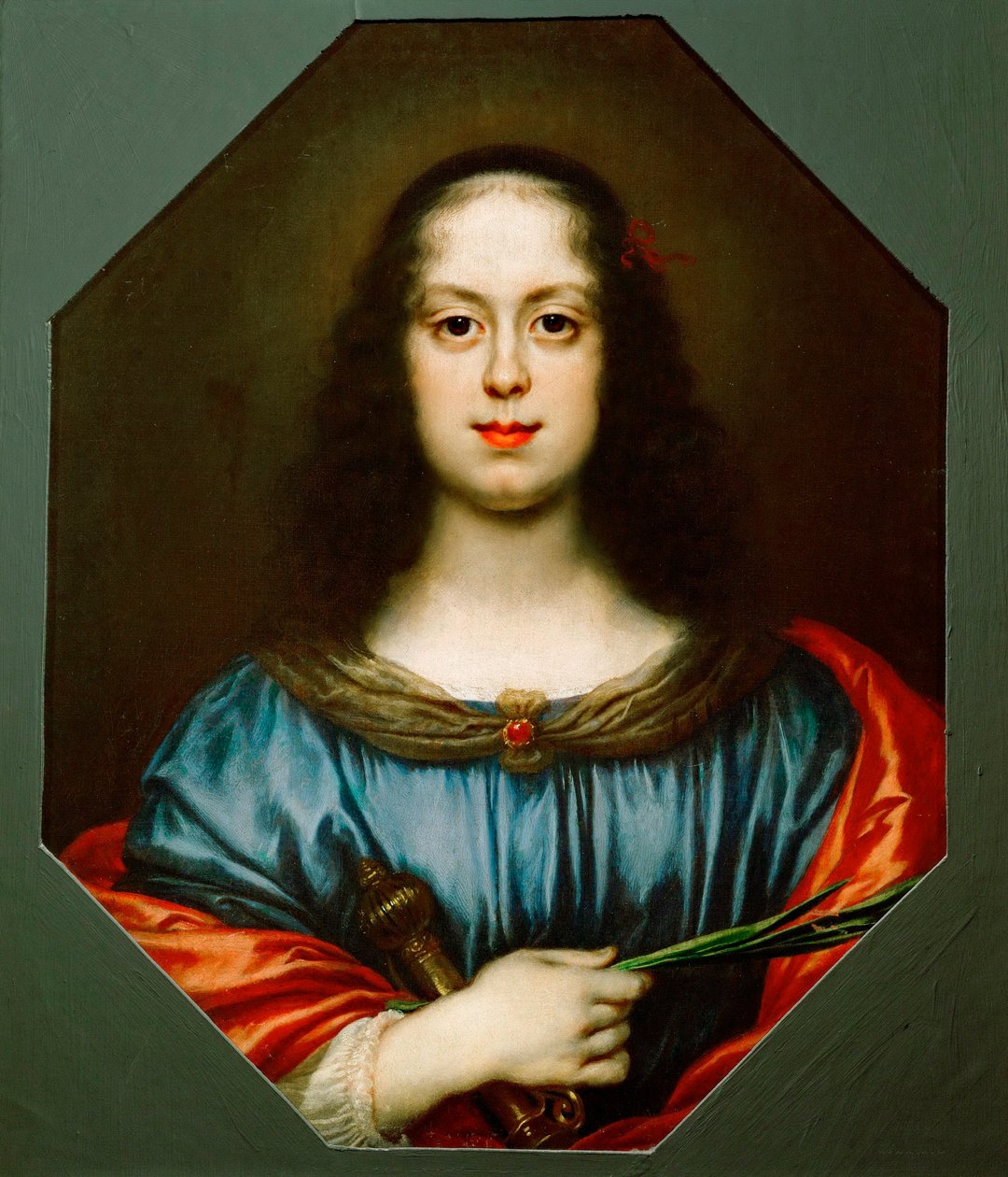 Portret van Vittoria della Rovere (1622-1694) als Sint-Catharina door Carlo Dolci