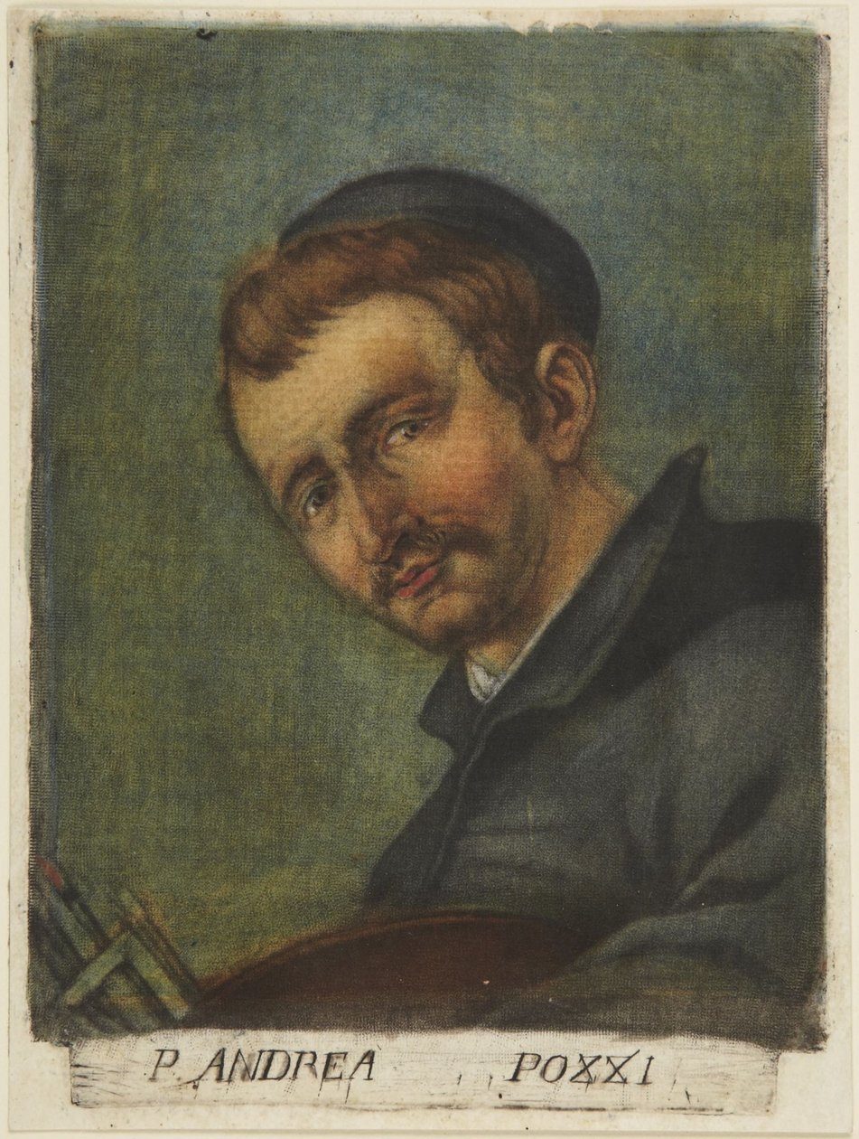 Portret van Andrea Pozzi door Carlo Lasinio