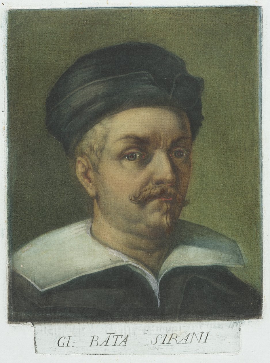 Portret van Giovanni Battista Sirani door Carlo Lasinio