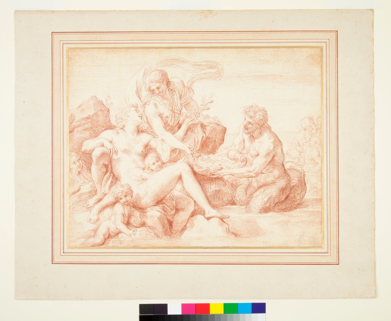 Een Triton brengt geschenken aan Venus door Carlo Maratta or Maratti
