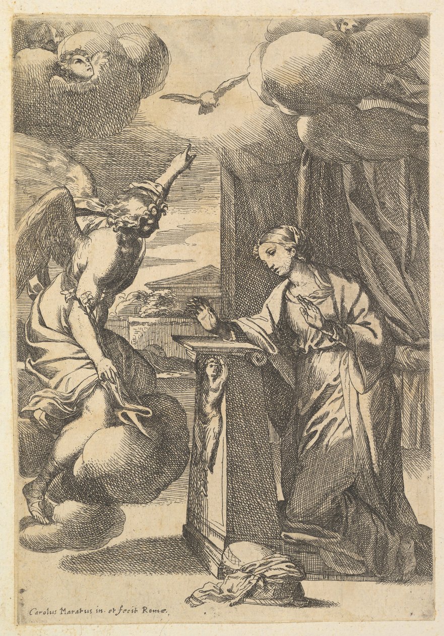De Aankondiging door Carlo Maratta or Maratti