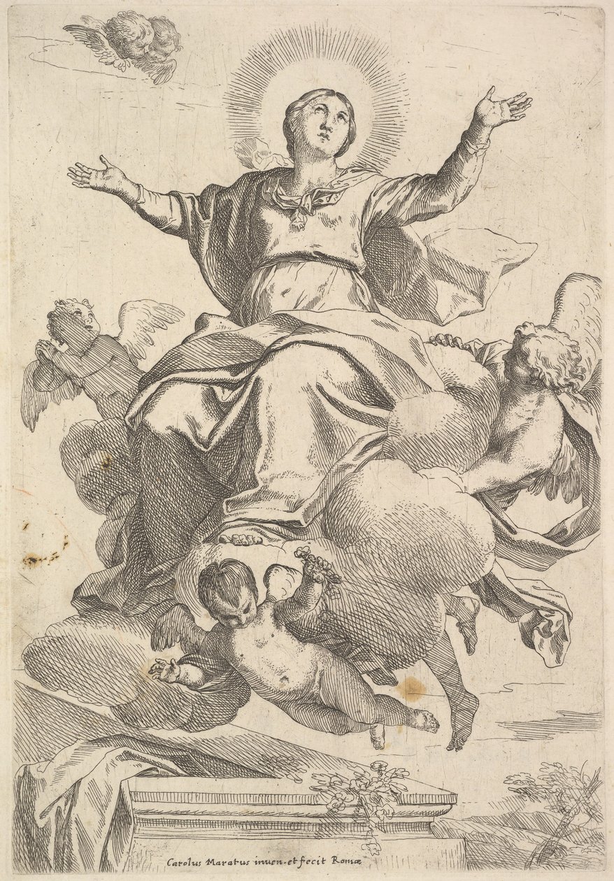 De Tenhemelopneming van de Maagd door Carlo Maratta or Maratti