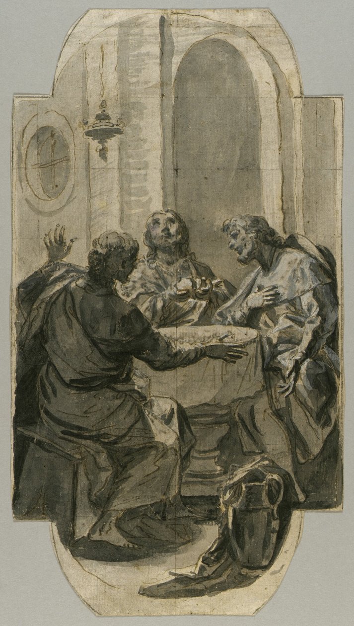 Emmaüsgangersmaaltijd door Carlo Maratti