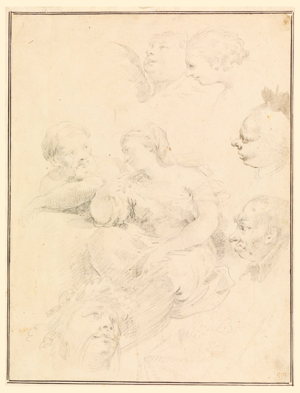 Tekening, Figurale schetsen, 1775 door Carlo Marchionni