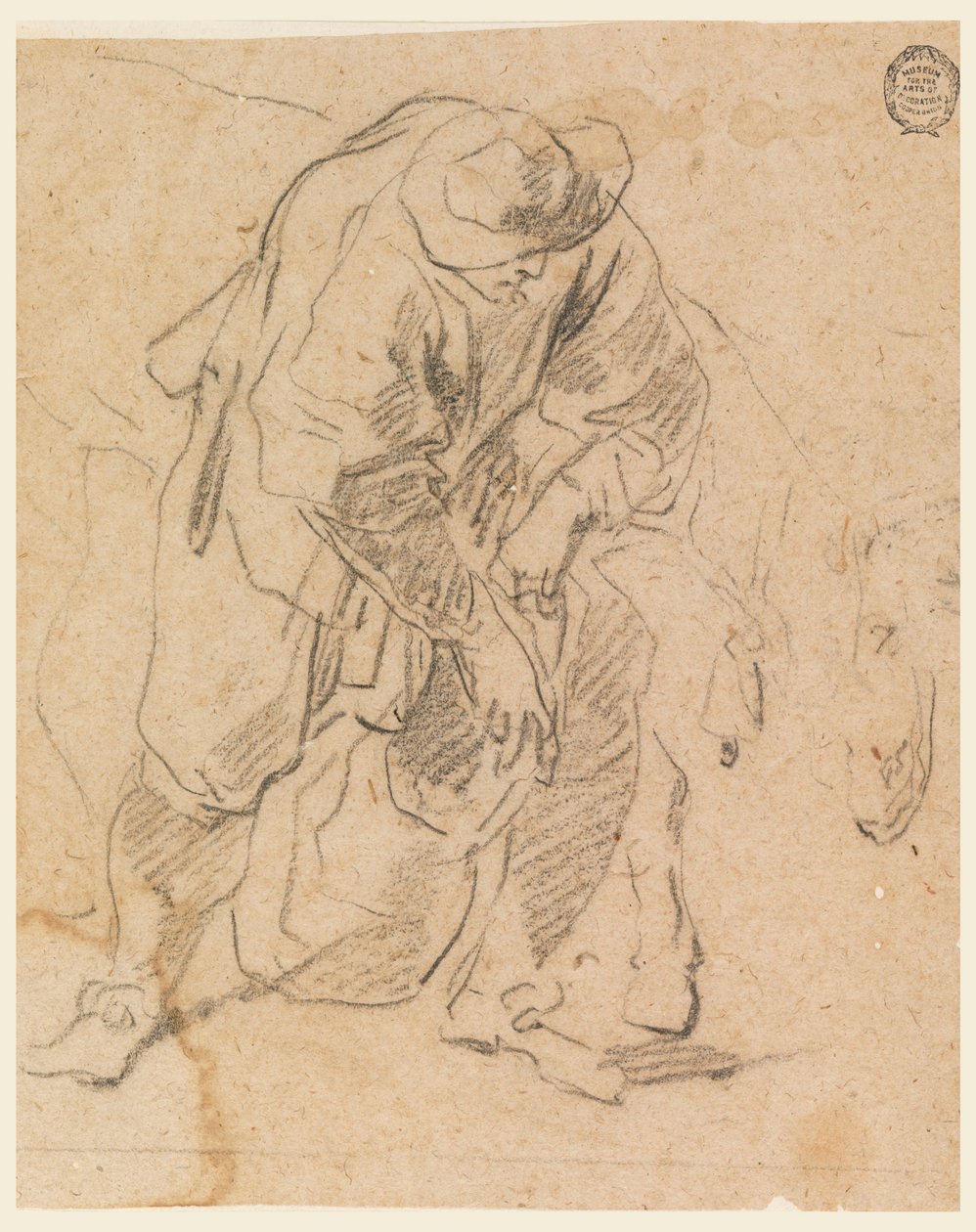 Tekening, Boer met tas, 1728-78 door Carlo Marchionni