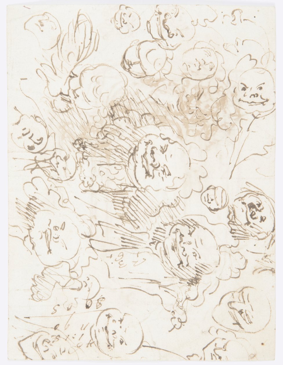 Tekenen, Studies van hoofden, 1760-80 door Carlo Marchionni