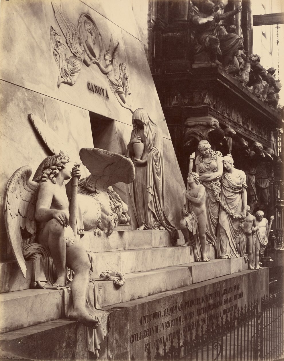 Monument voor Canova, kerk van de Frari, Venetië door Carlo Naya
