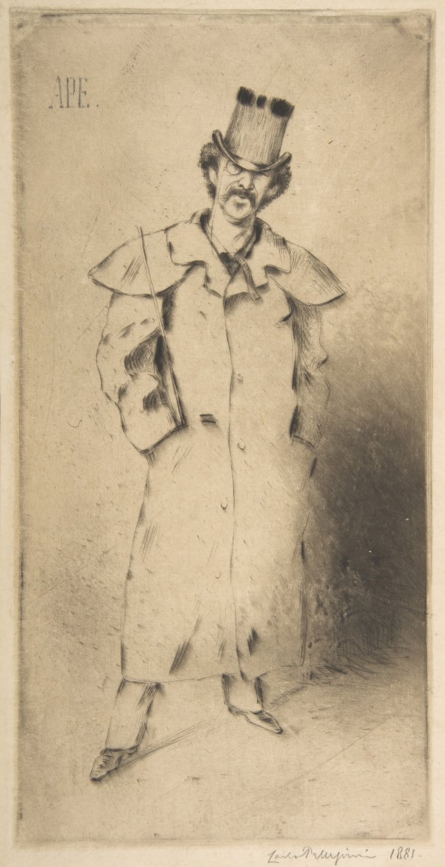 Portret van Whistler, 1881 door Carlo Pellegrini