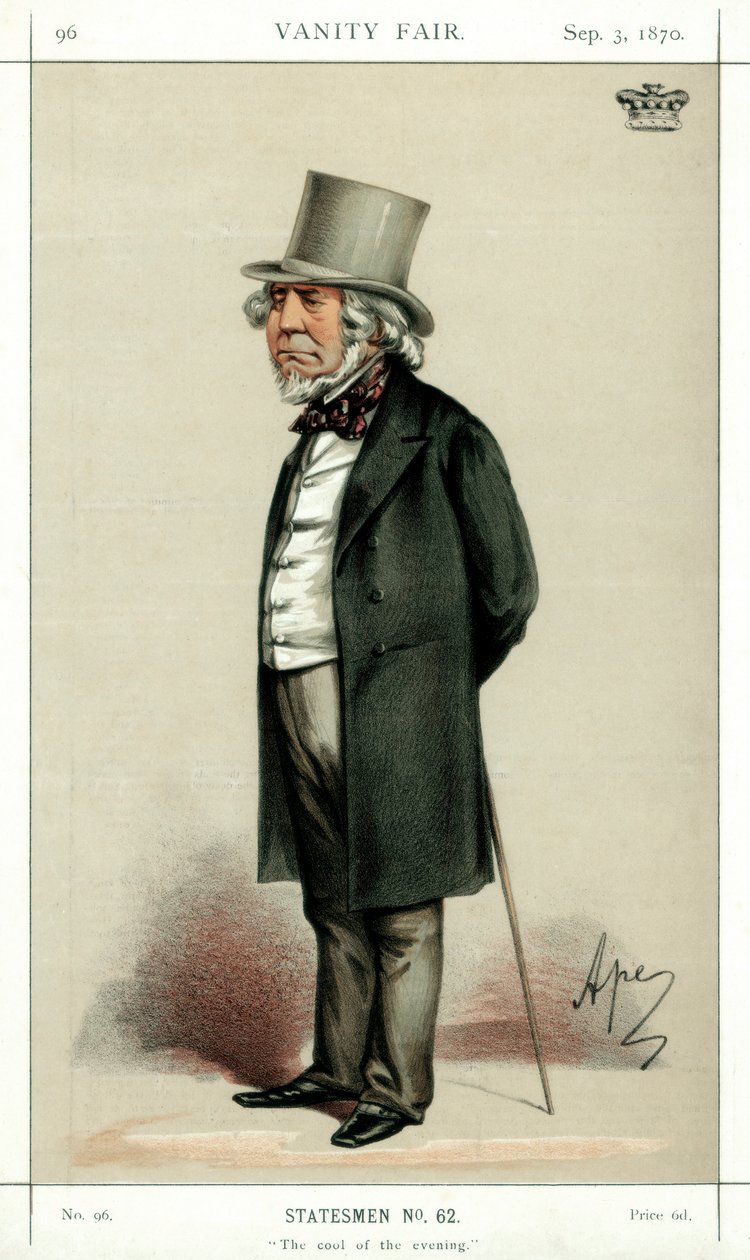 De koelte van de avond, Lord Houghton, Engelse dichter en politicus, 1870 door Carlo Pellegrini