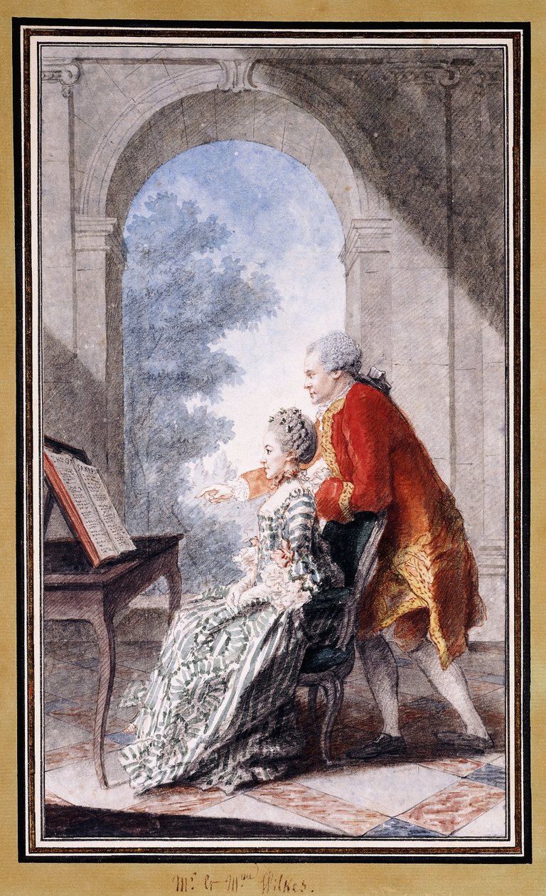 John Wilkes en Miss Gertrude Carmontelle door Carmontelle