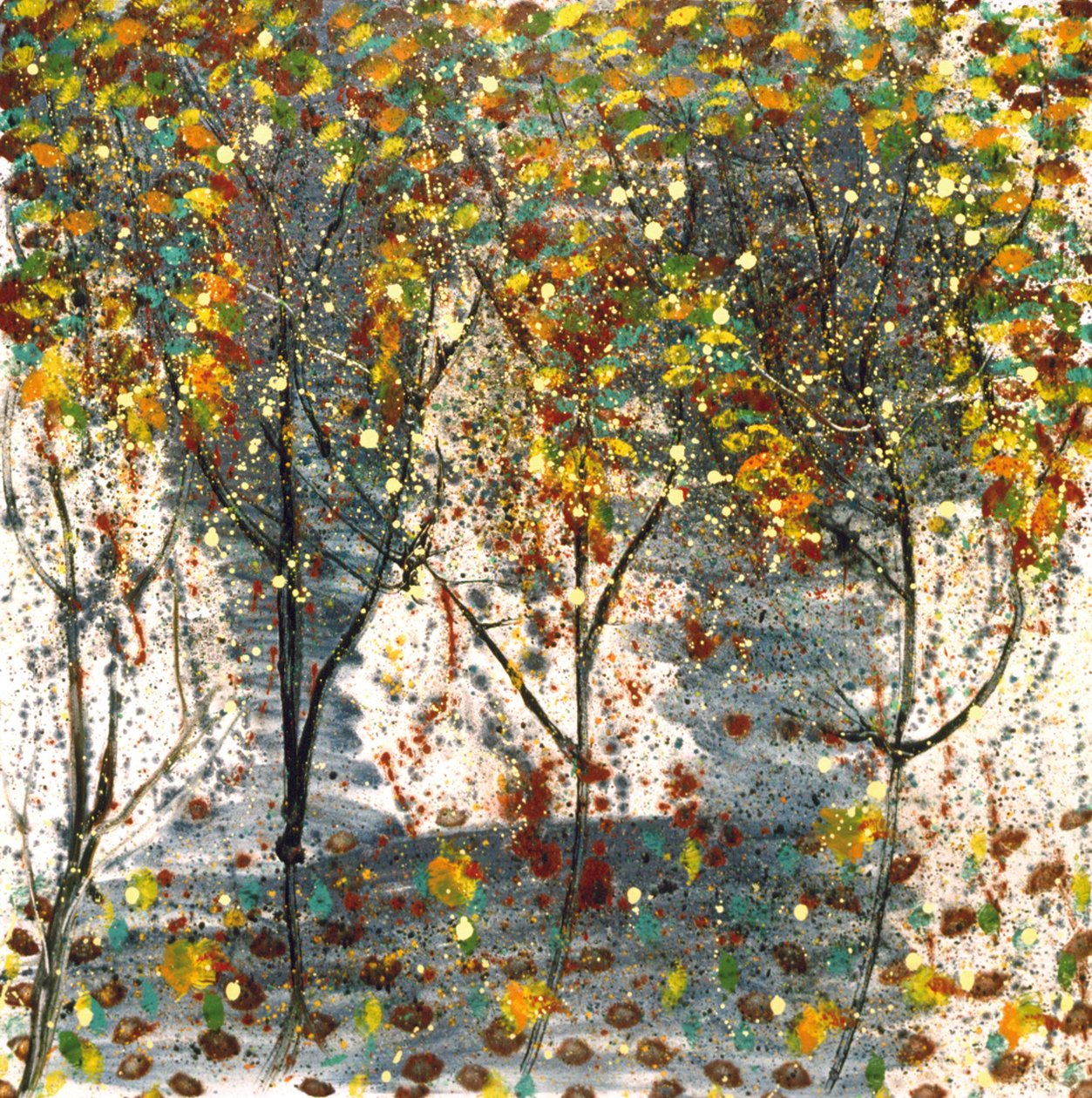 Bosrapsodie, 2001 (olieverf op doek) door Carolyn Mary Kleefeld