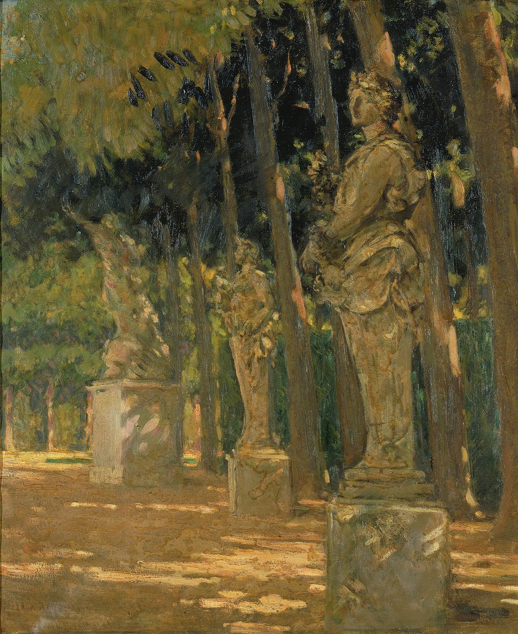 Kruispunt aan het Einde van de Tapis Vert, Versailles, 1913 door Carroll Beckwith