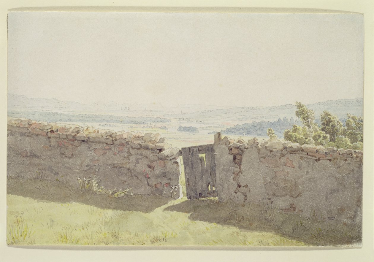 Poort in de Tuinmuur door Caspar David Friedrich