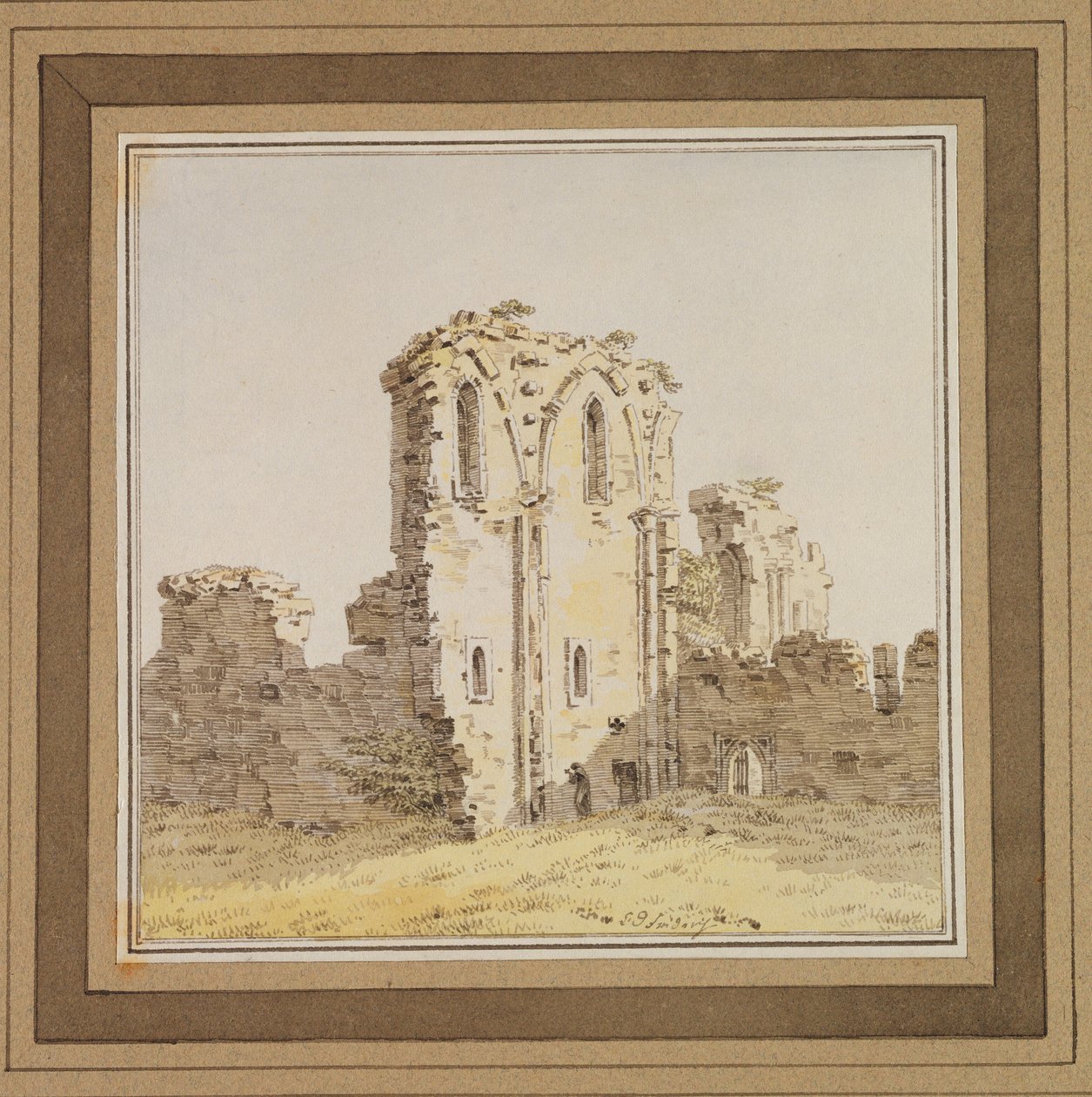 Kloosterruïnes (Gotische Kerkruïne), c.1806 door Caspar David Friedrich