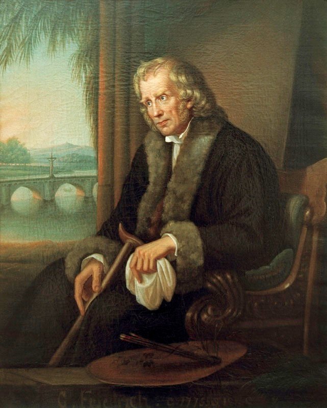 Portret van Caspar David Friedrich door Caspar David Friedrich