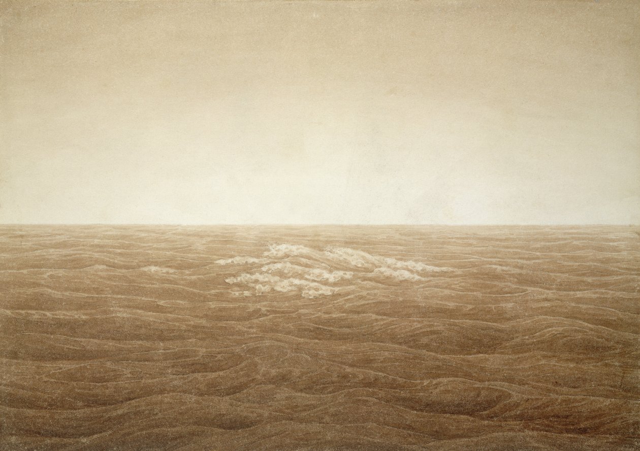 Zee bij zonsopgang, 1828 door Caspar David Friedrich