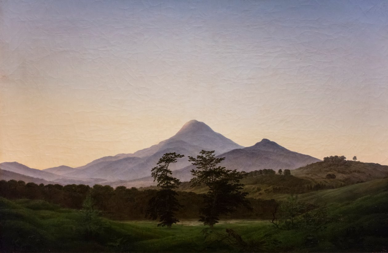 Boheems landschap, ca. 1808 (Olieverf op doek) door Caspar David Friedrich