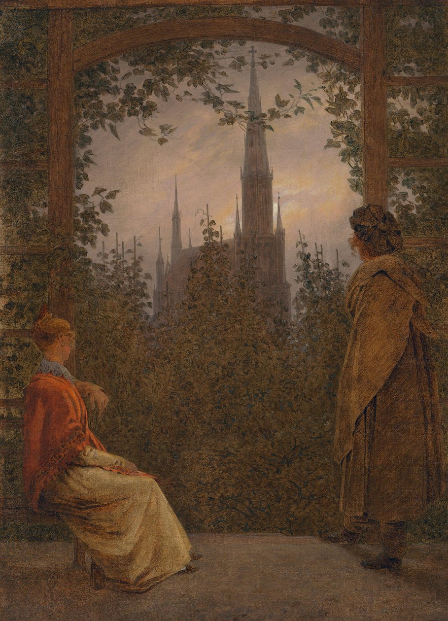 Tuinhuisje door Caspar David Friedrich