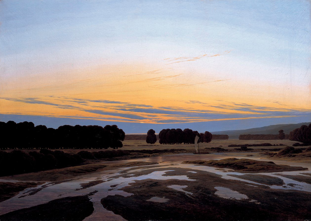 Het Grosse Gehege bij Dresden door Caspar David Friedrich