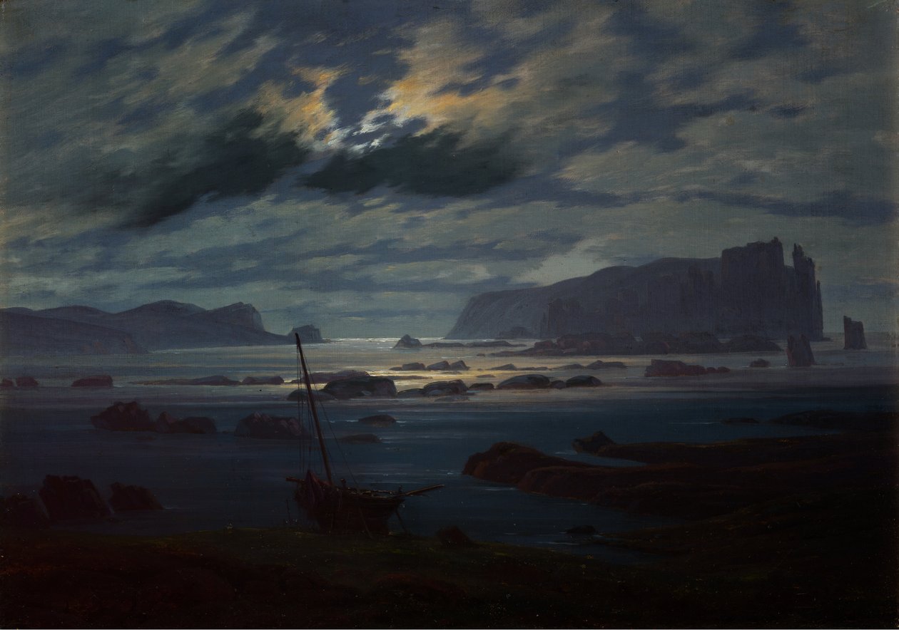 De Noordzee bij maanlicht door Caspar David Friedrich