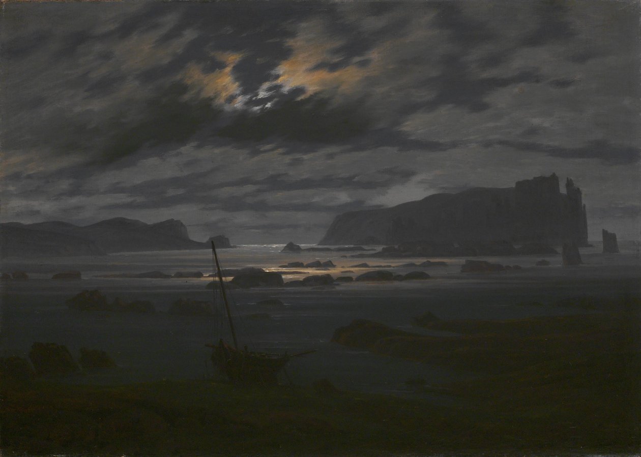 Noordelijke Zee in het Maanlicht door Caspar David Friedrich