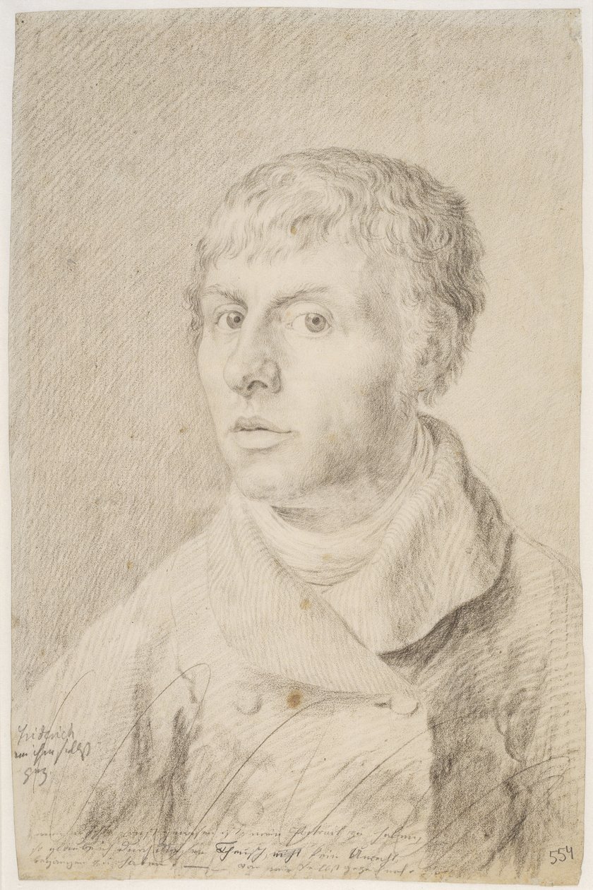 Zelfportret, 1800 door Caspar David Friedrich