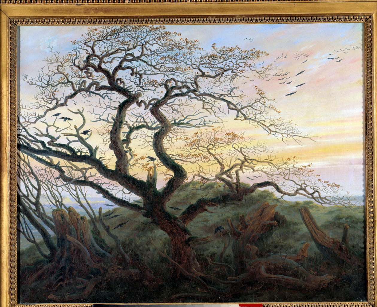 De boom met kraaien door Caspar David Friedrich