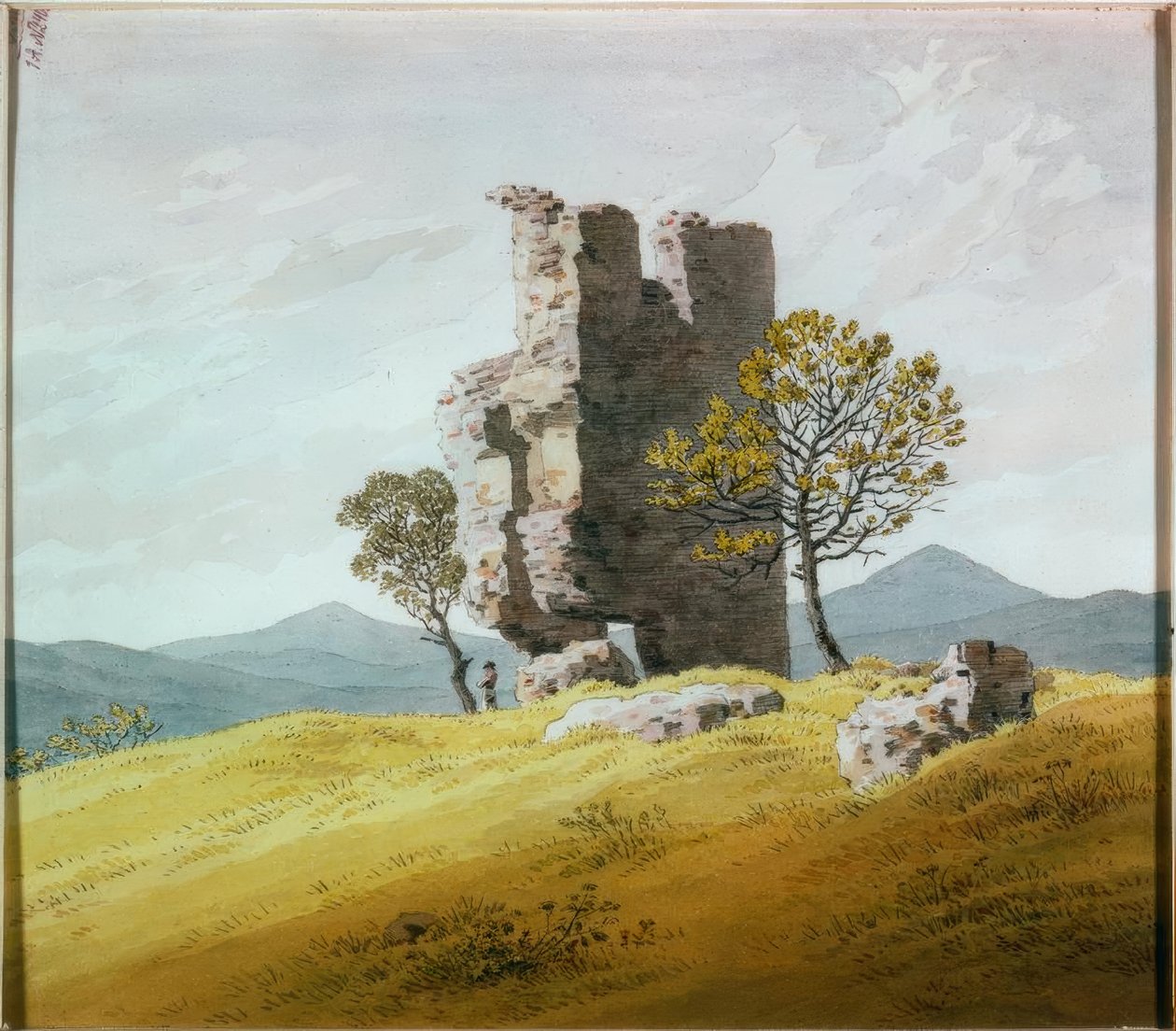 Torenruïne door Caspar David Friedrich