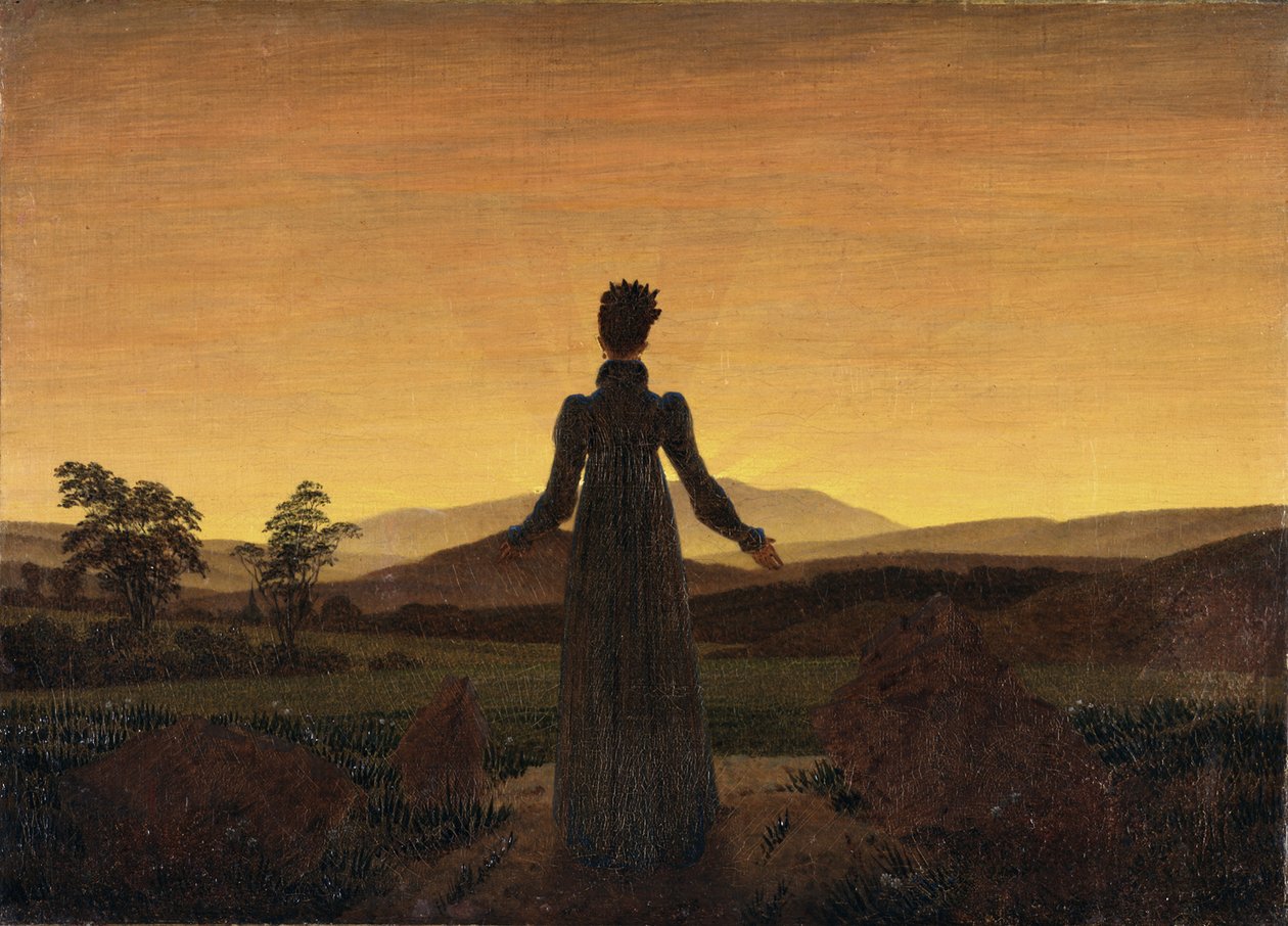 Vrouw voor de Opkomende Zon, ca 1818 door Caspar David Friedrich