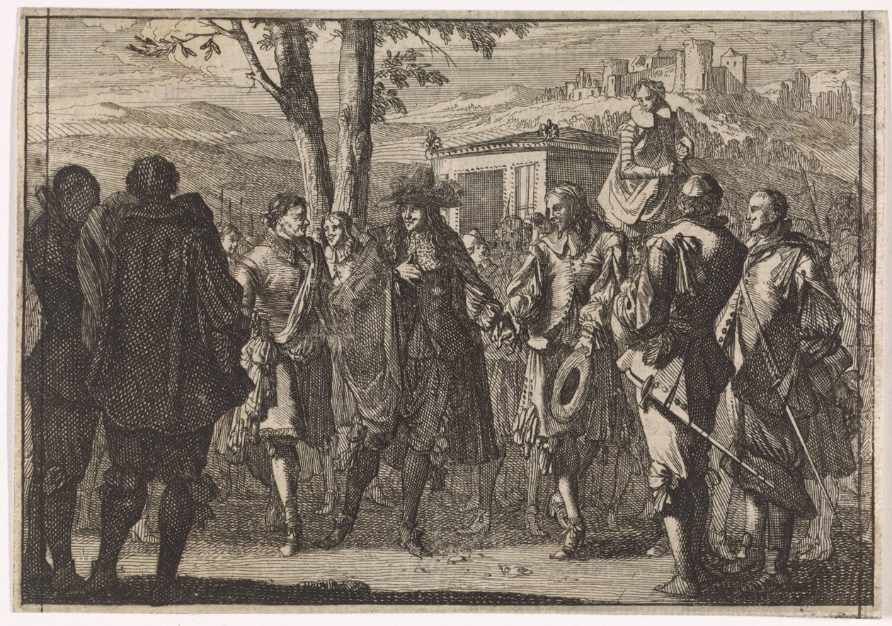 Koning Karel I van Engeland wordt door de Engelse soldaten gevangengenomen, 1647 door Caspar Luyken (attributed to)