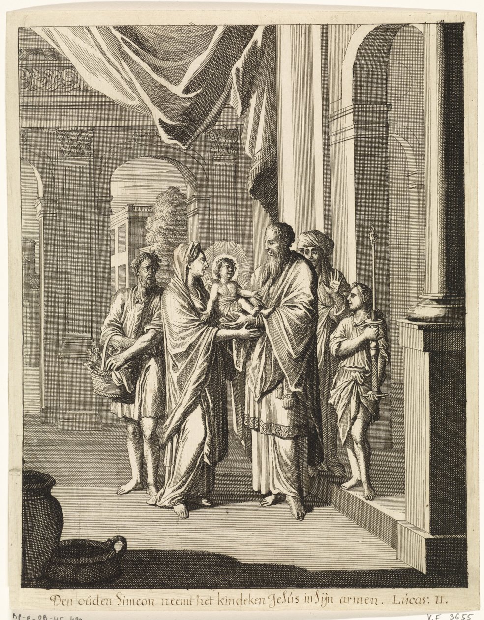 Simeon en het Christuskind door Caspar Luyken