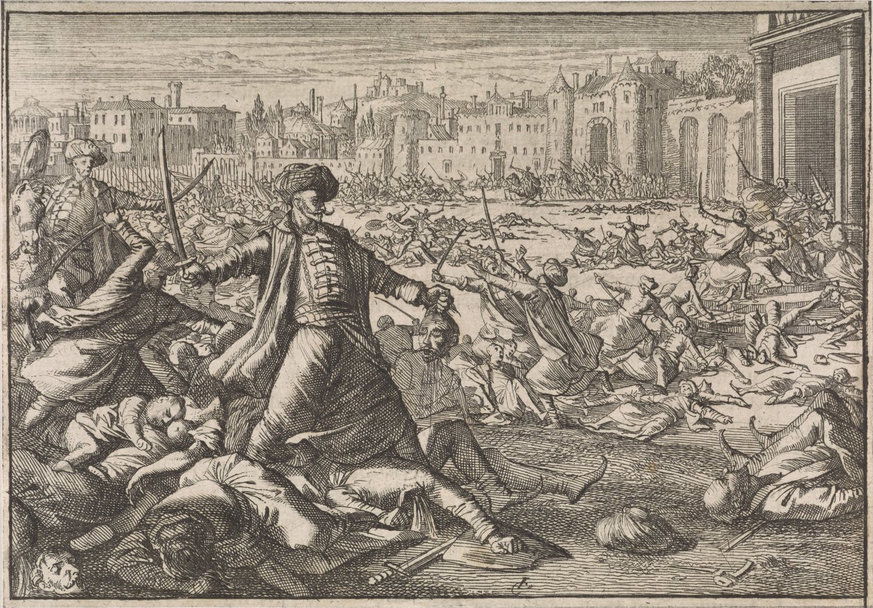 Verovering van Bagdad door de Turken, 1638 door Caspar Luyken