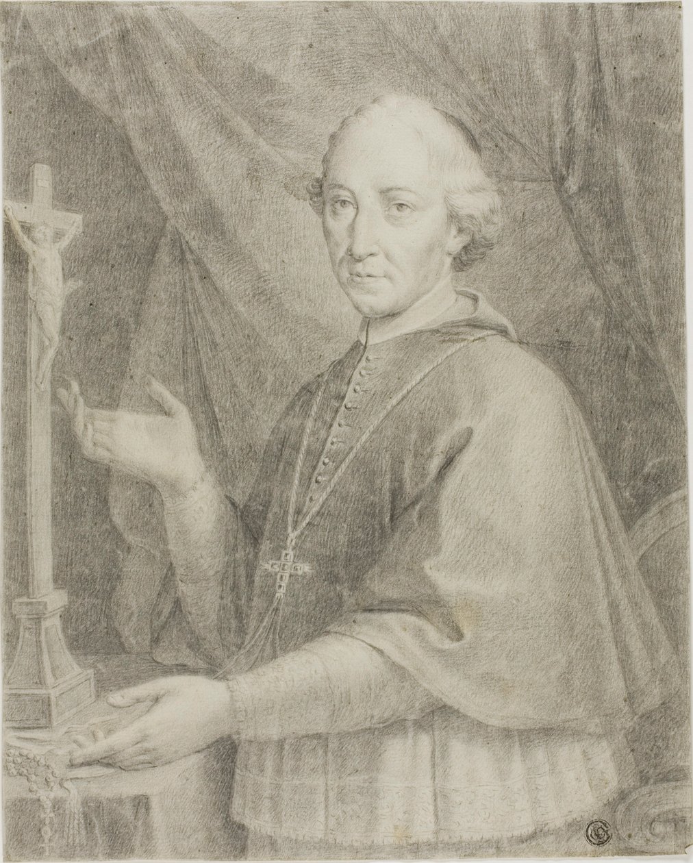 Portret van kerkelijke door Caspar Netscher