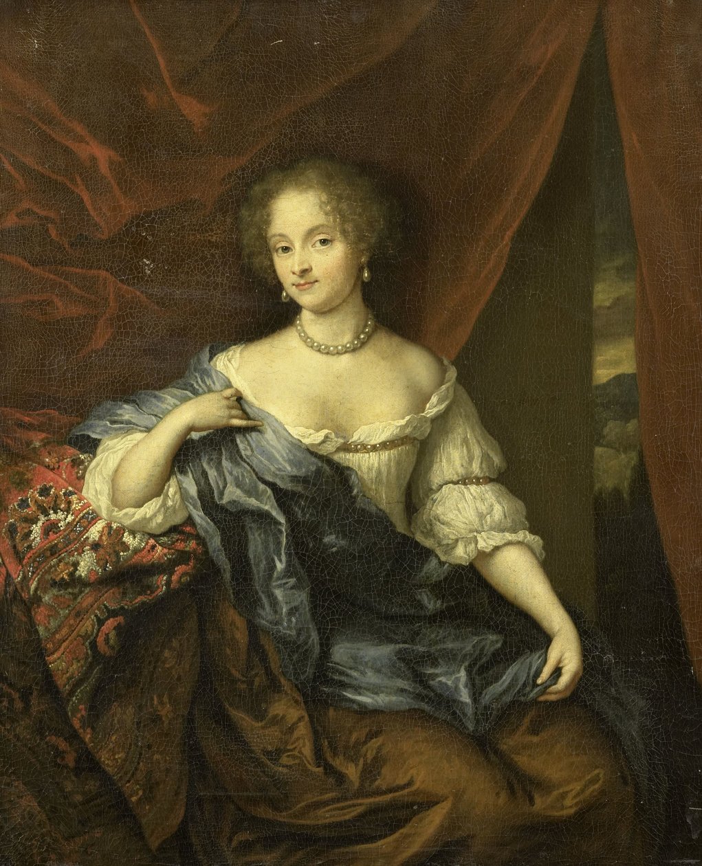 Portret van een vrouw, mogelijk een lid van de familie van Citters door Caspar Netscher