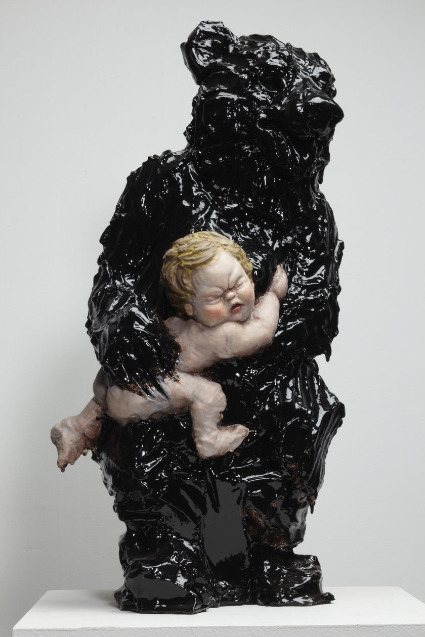 De vondeling, 2010 (jesmoniet, verf) door Cathie Pilkington