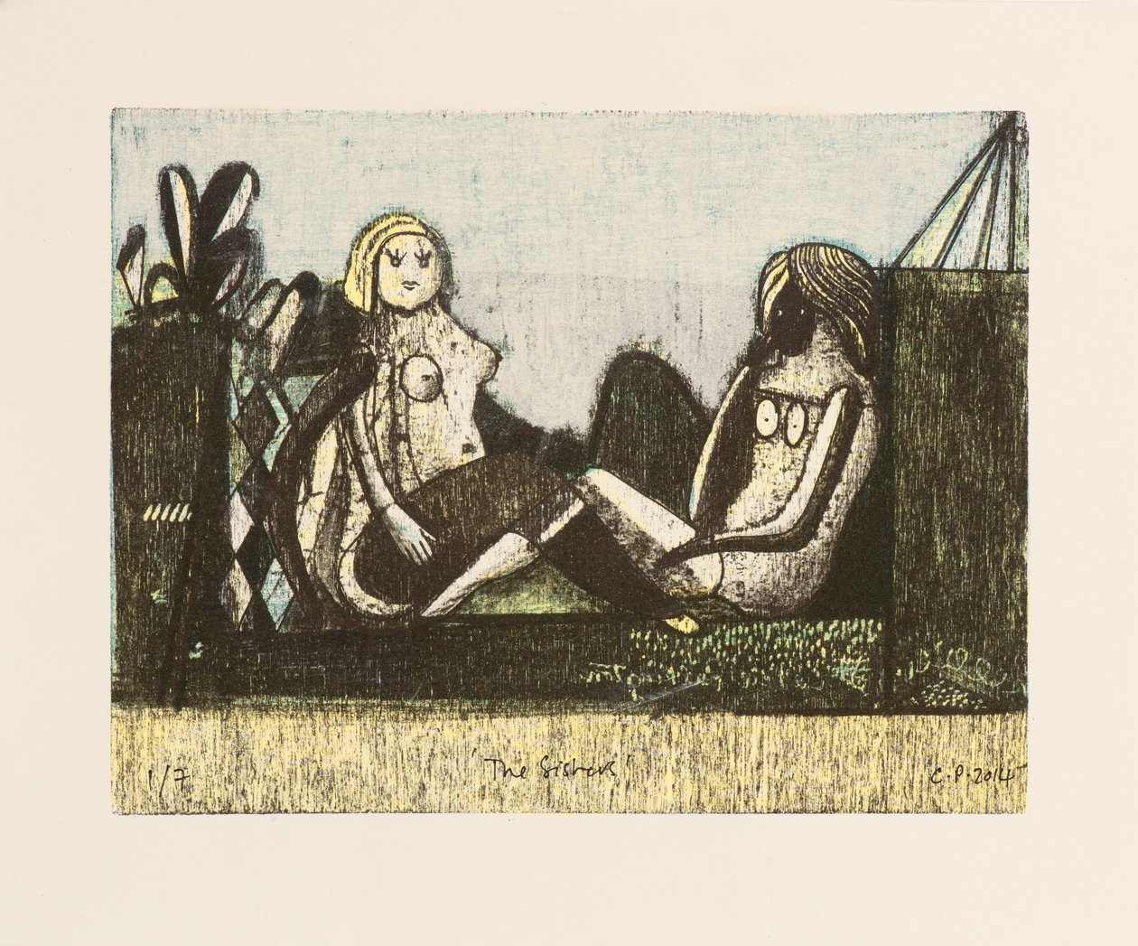 De zusters, 2014 (mokulito-litho